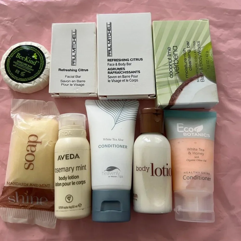 NEW- Travel Size Lotion, soap, conditioner, facial bars, etc Bundle